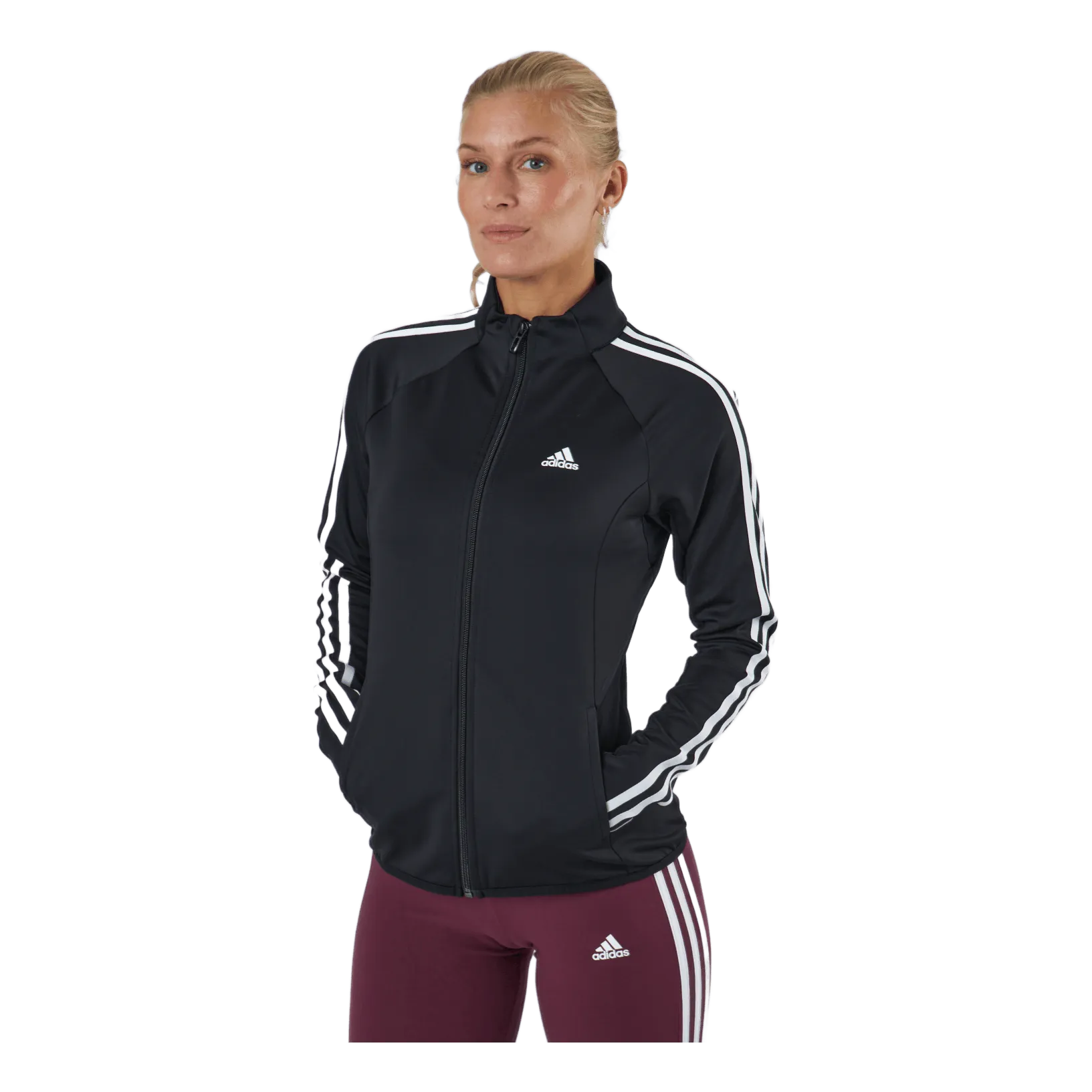ADIDAS 3STRIPES TRACK JACKET BLACK / WHITE