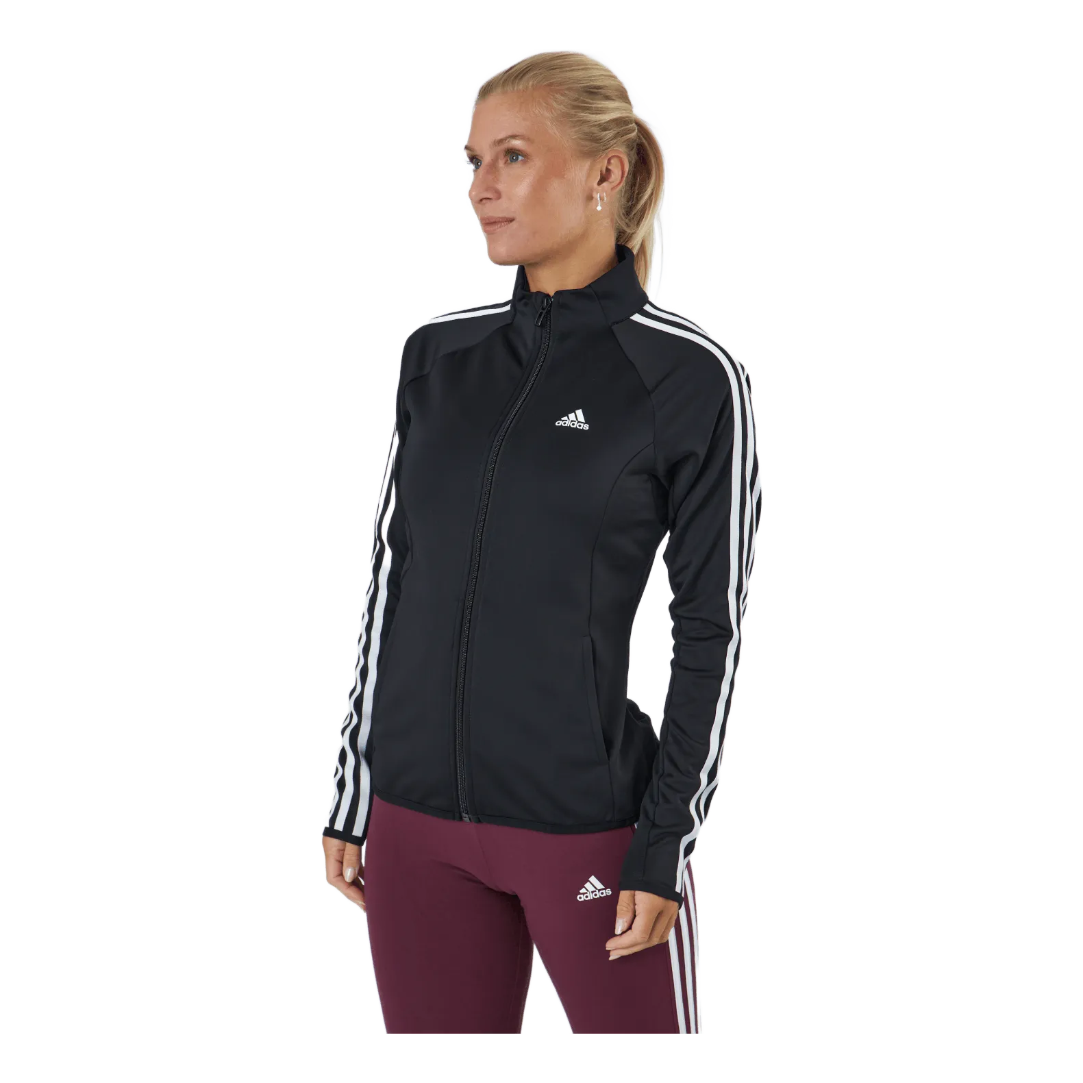 ADIDAS 3STRIPES TRACK JACKET BLACK / WHITE
