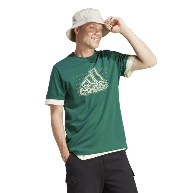 ADIDAS GROWTH BADGE GRAPHIC TSHIRT "COLLEGIATE GREEN"