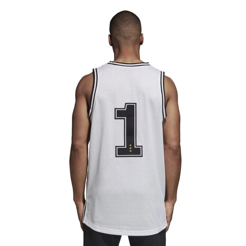 Adidas Juventus parte superior del tanque de Tanque blanco negro 2018/19