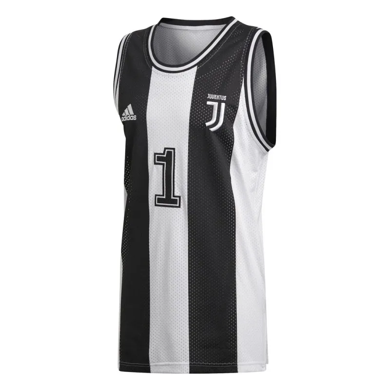 Adidas Juventus parte superior del tanque de Tanque blanco negro 2018/19