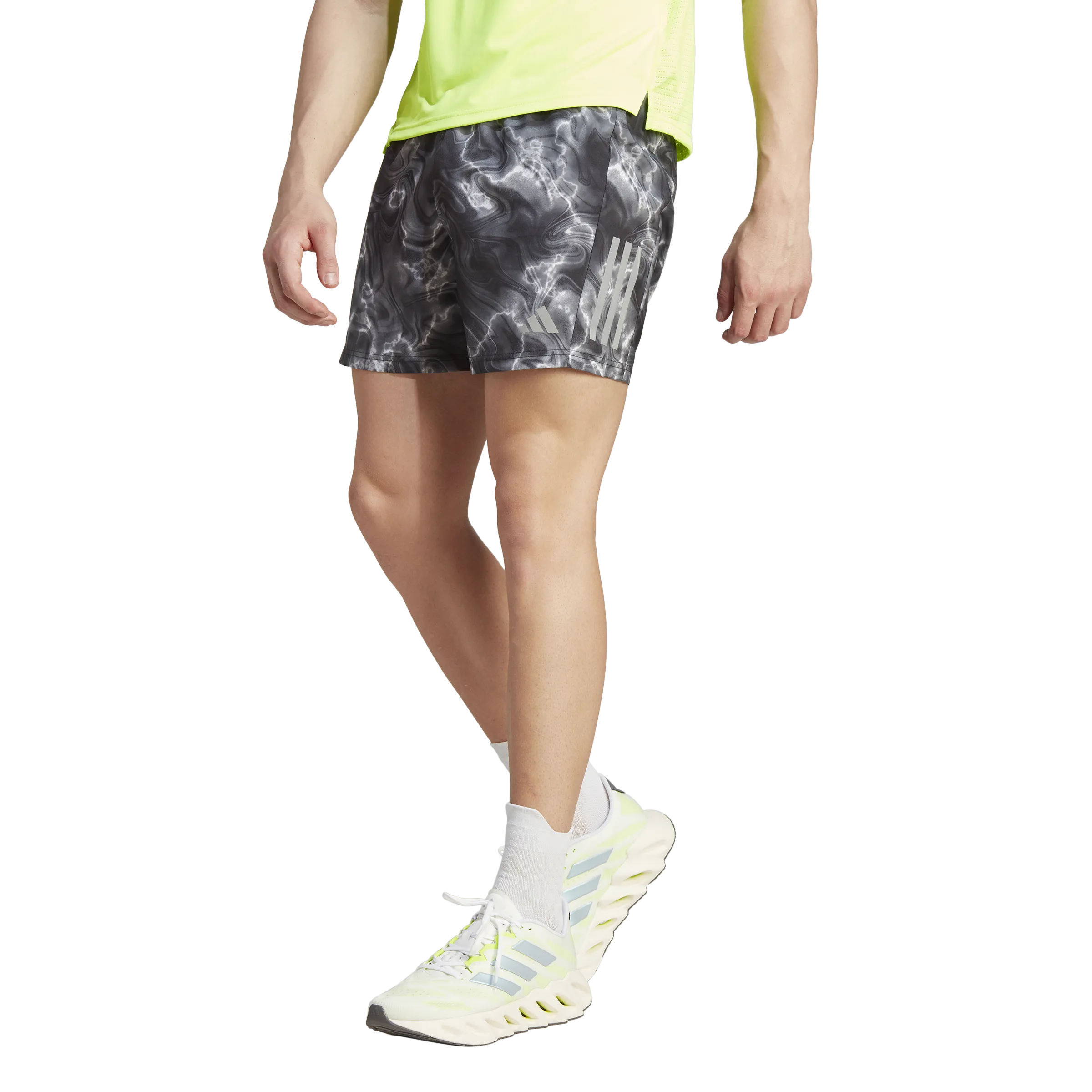 Adidas Own the Run Allover Print Shorts White