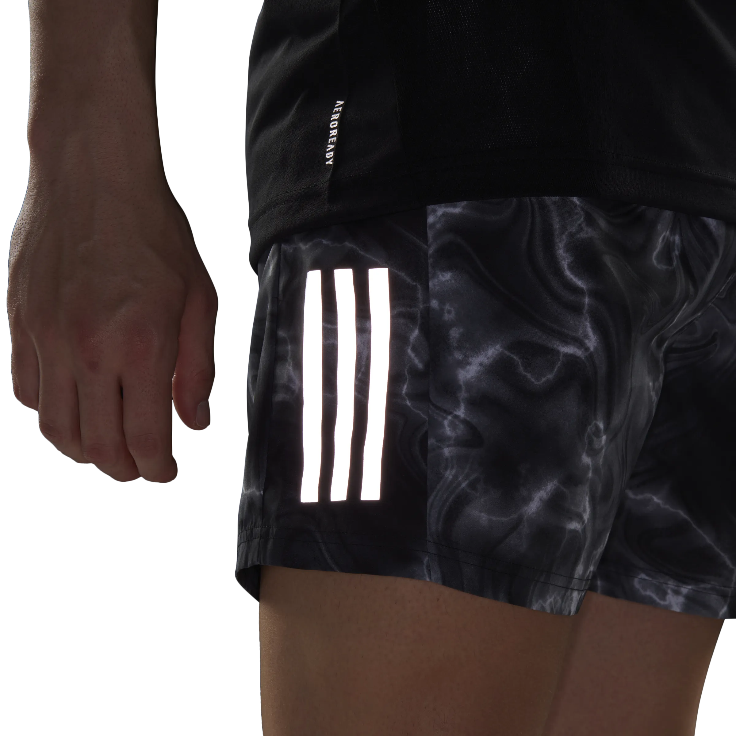 Adidas Own the Run Allover Print Shorts White