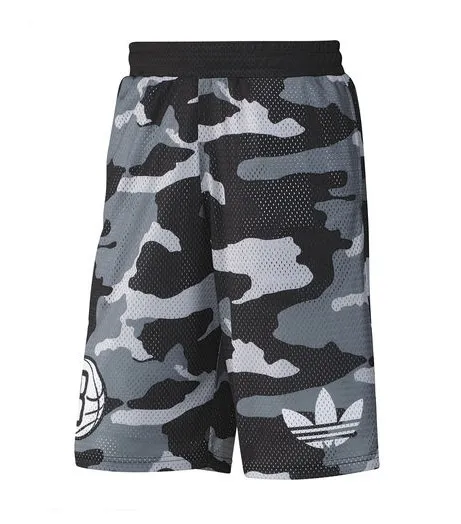 Adidas Short Reversible Brooklyn Nets (negro/blanco/gris)
