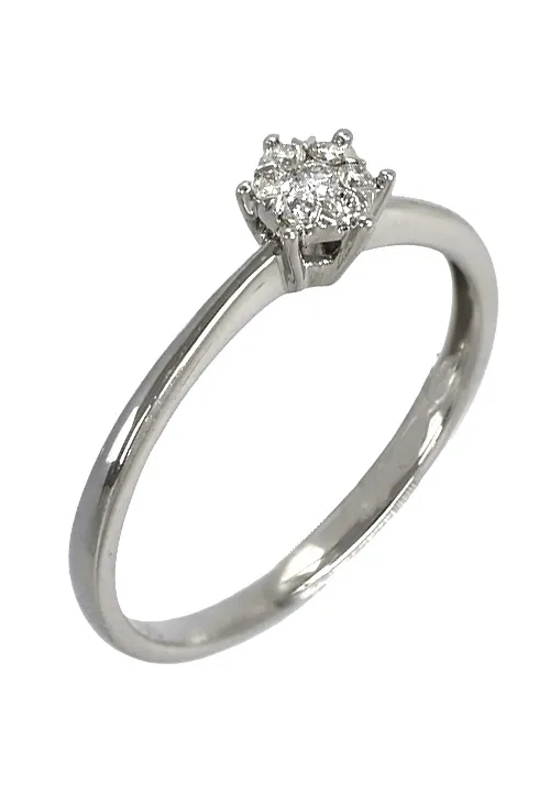 ANILLO COMPROMISO ORO BLANCO 18 KTES SOLITARIO HíBRIDO CON DIAMANTES 243_RLTAPTPS