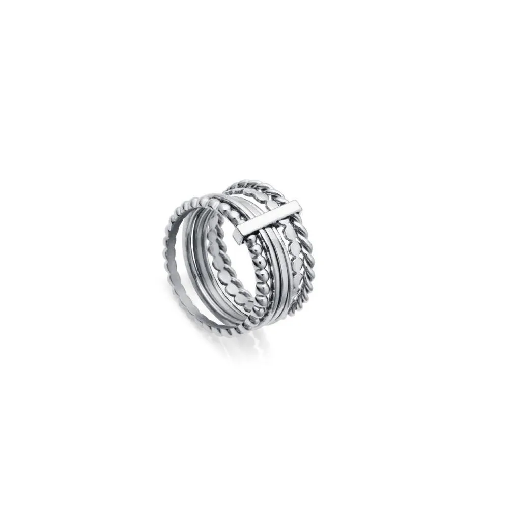 Anillo Viceroy Fashion con multi tira en acero para mujer