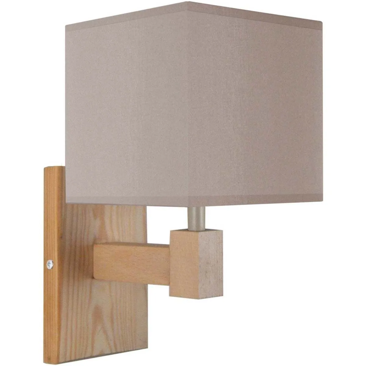 Aplique cuadrado madera natural y taupe