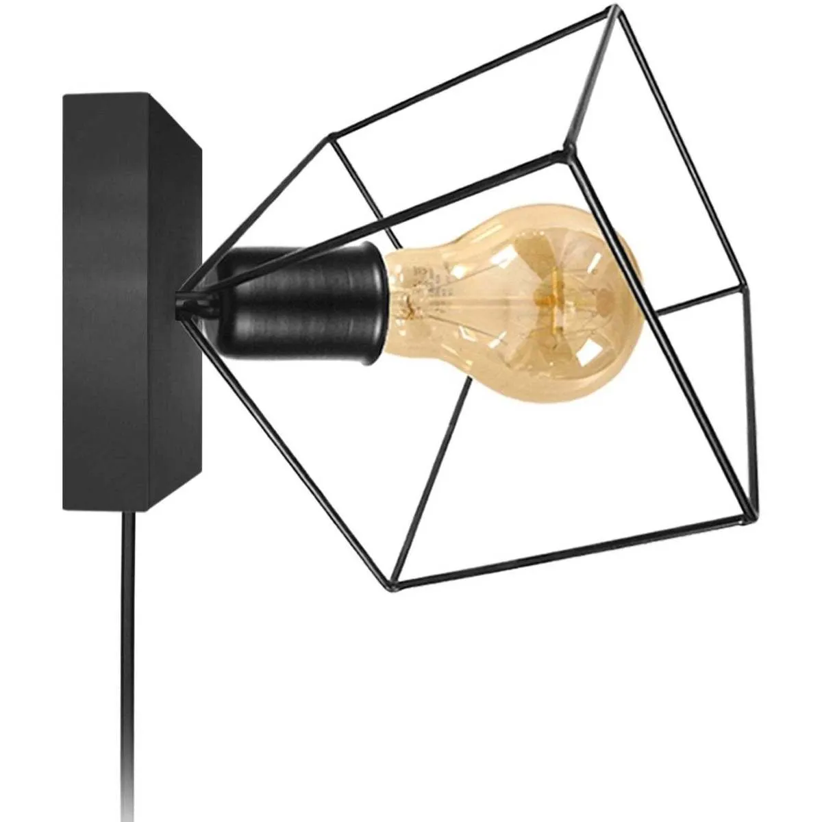 Aplique cuadrado metal antracita
