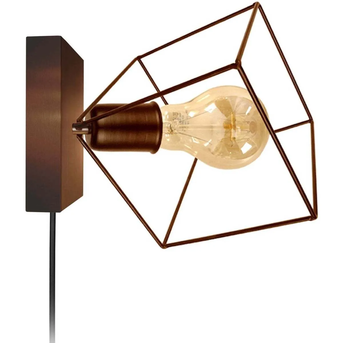 Aplique cuadrado metal bronce