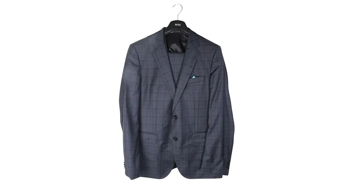 Autre Marque Traje azul a cuadros 