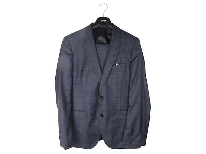 Autre Marque Traje azul a cuadros 