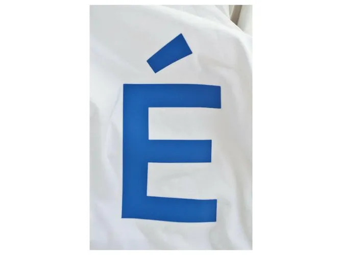 Autre Marque ÉTUDES Blanco W / Logotipo azul 'E' Camiseta Talla M MEDIO 