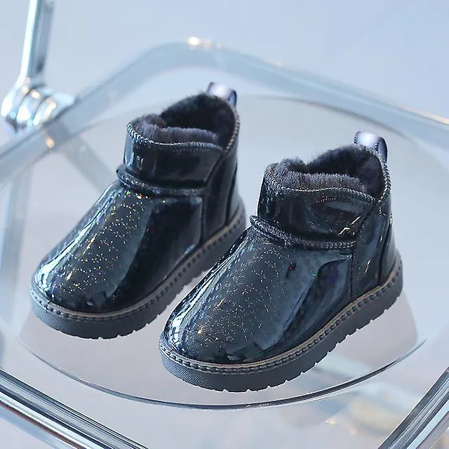 Baby Girls Casual Botas de nieve Versátil Invierno Nuevo estilo coreano Púrpura Simple Impermeable Niños Moda Chicos Botines de 