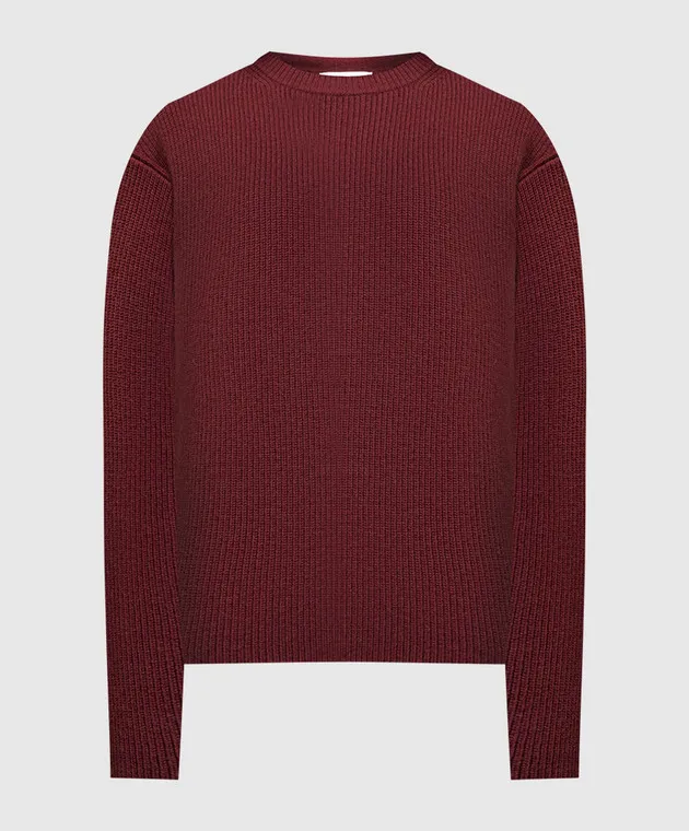 Ballantyne Burgundy wool sweater of a free cut