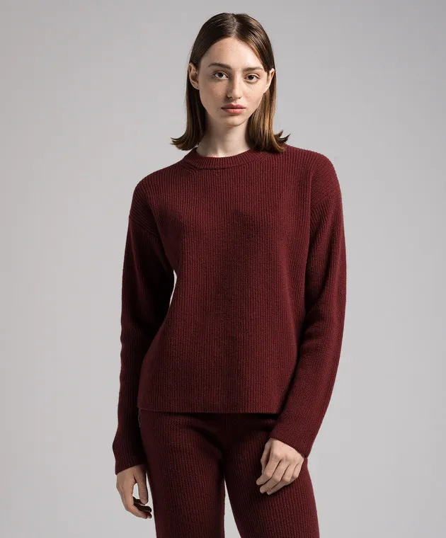 Ballantyne Burgundy wool sweater of a free cut
