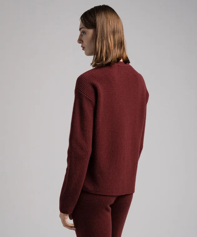 Ballantyne Burgundy wool sweater of a free cut