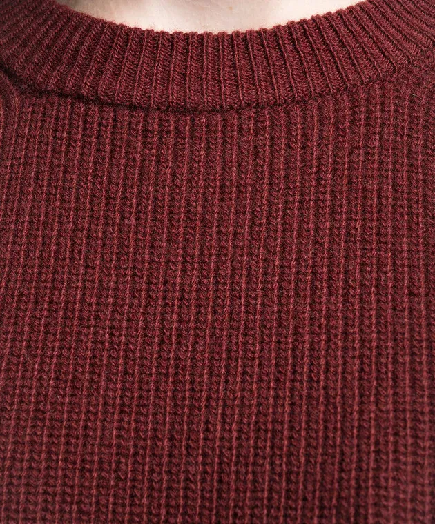 Ballantyne Burgundy wool sweater of a free cut