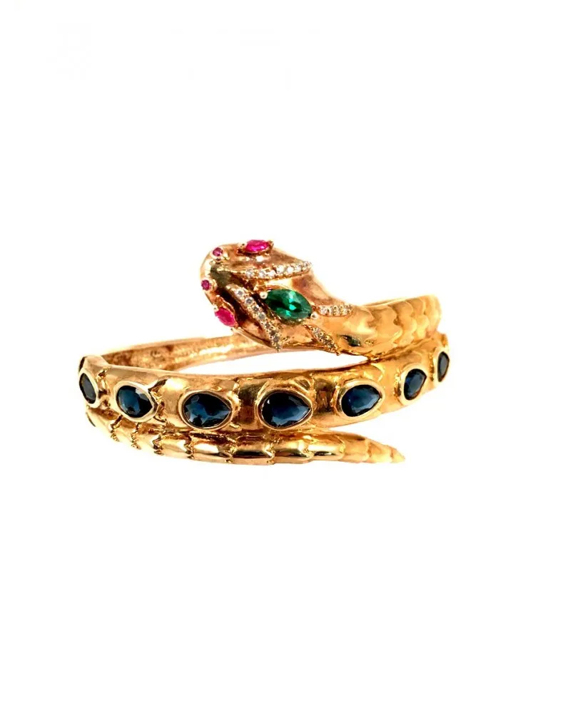 BARAZALETE SERPIENTE CON PIEDRAS SEMIPRECIOSAS