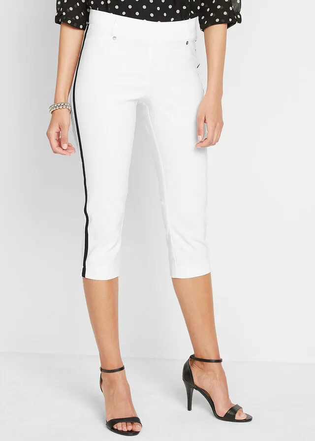 Bermuda con cinturilla elástica Blanco