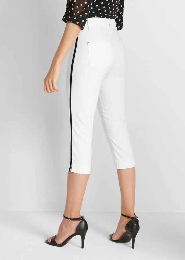 Bermuda con cinturilla elástica Blanco
