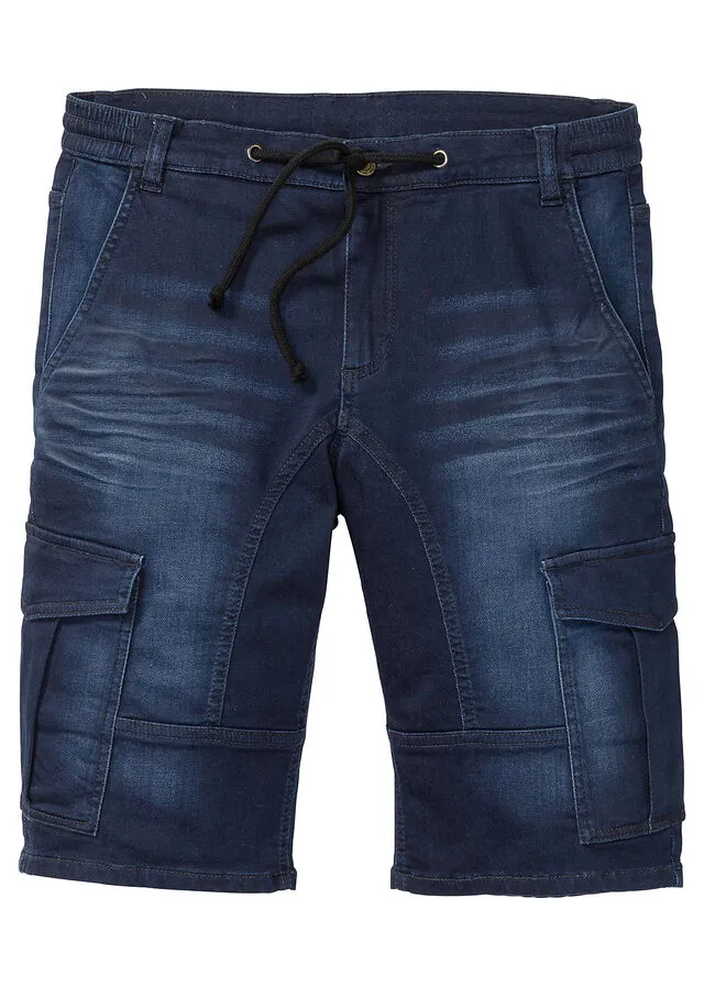 Bermudas de chándal estilo vaquero, regular fit Azul oscuro vaquero