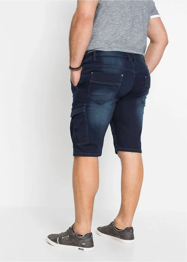Bermudas de chándal estilo vaquero, regular fit Azul oscuro vaquero