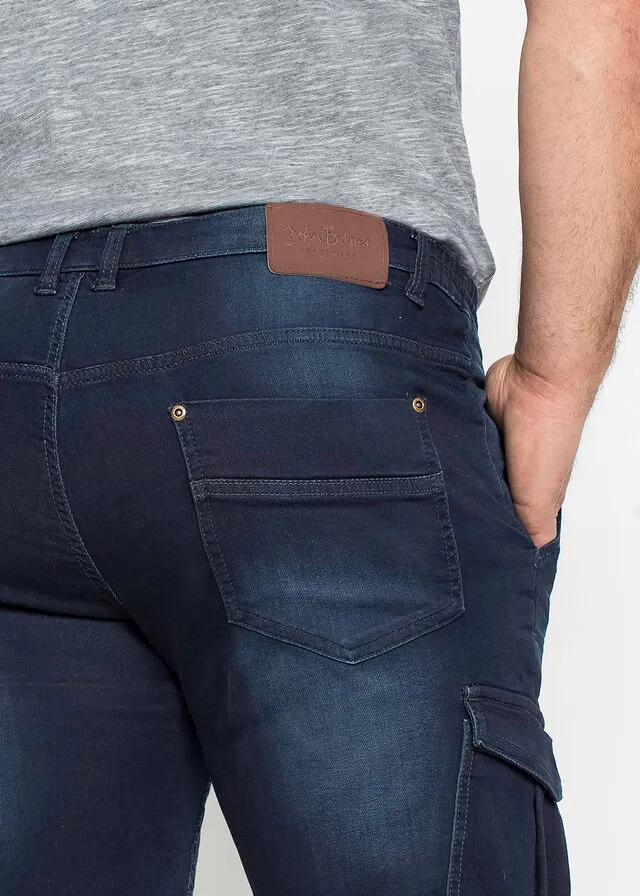 Bermudas de chándal estilo vaquero, regular fit Azul oscuro vaquero