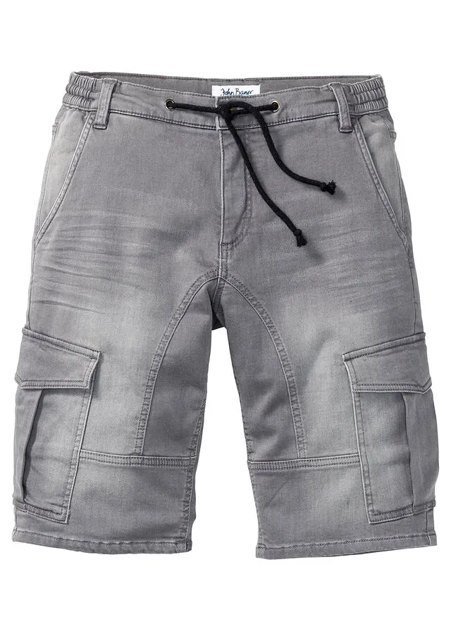 Bermudas de chándal estilo vaquero, regular fit Vaquero gris claro