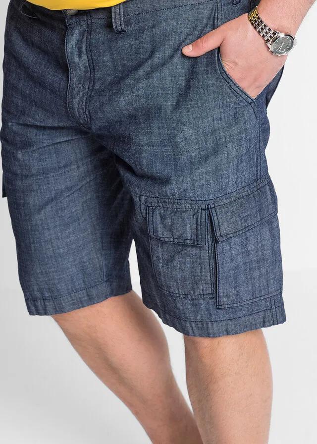 Bermudas de estilo cargo y corte holgado Azul marino
