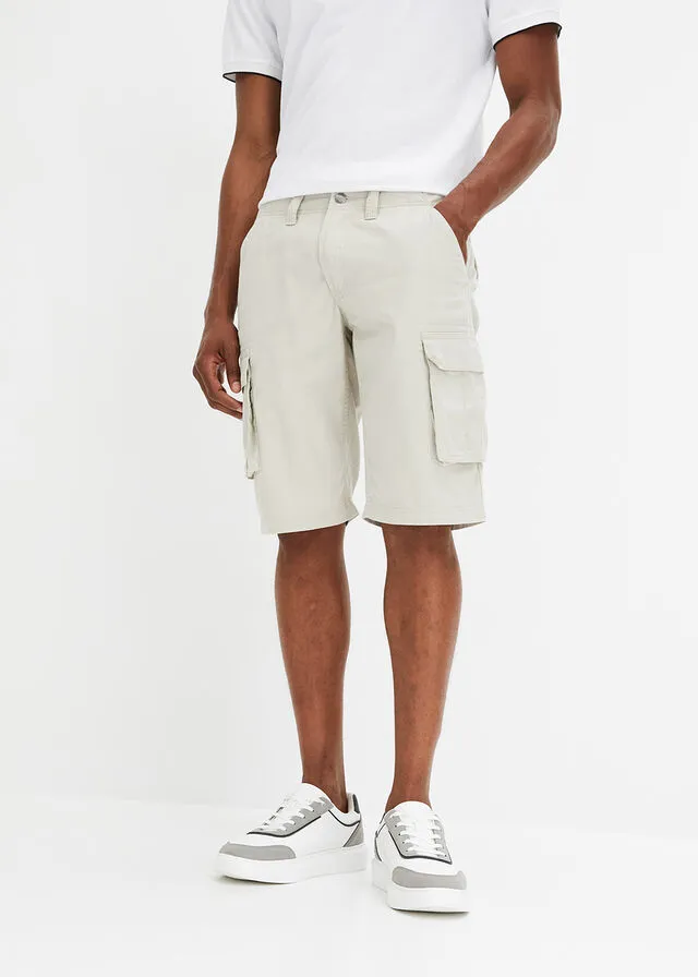 Bermudas de estilo cargo y corte holgado gris piedra