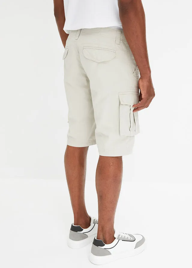 Bermudas de estilo cargo y corte holgado gris piedra