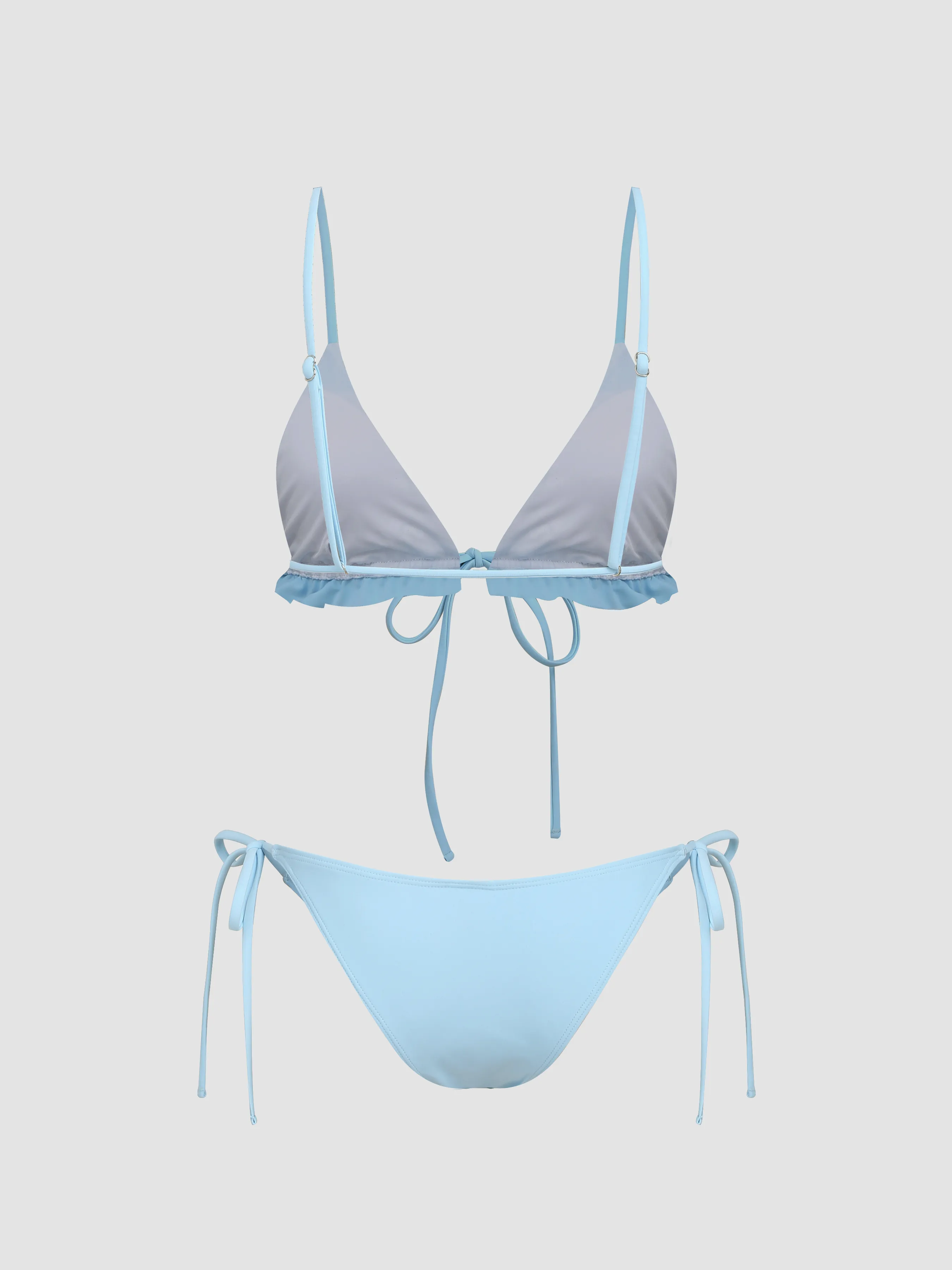 Bikini Asimétrico Fruncido con Nudo