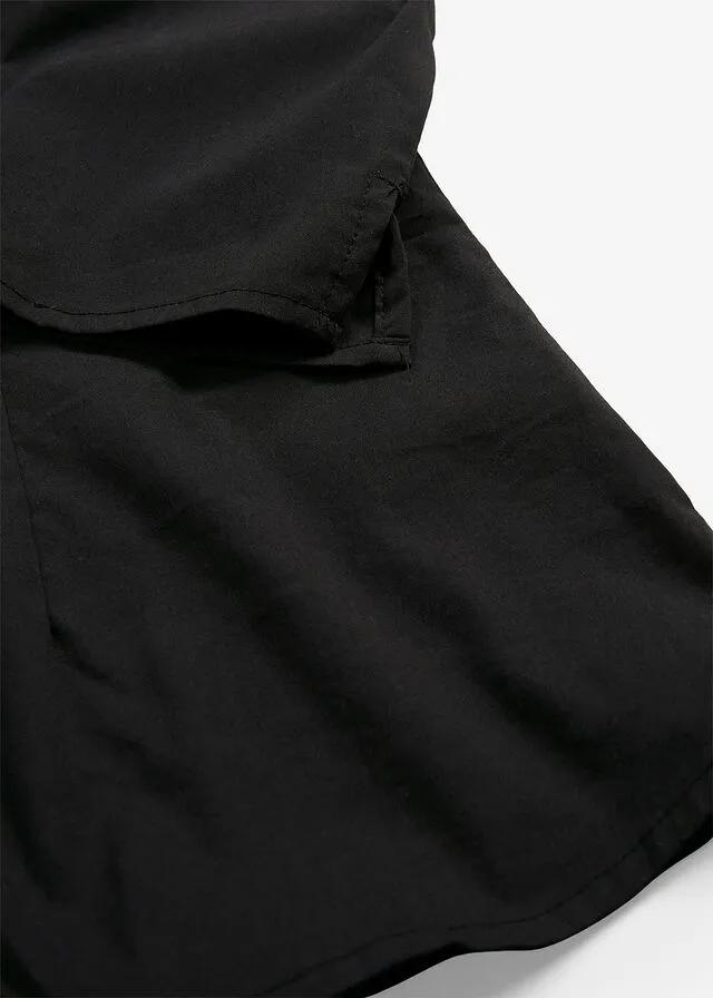 Blusa con cuello chimenea Negro