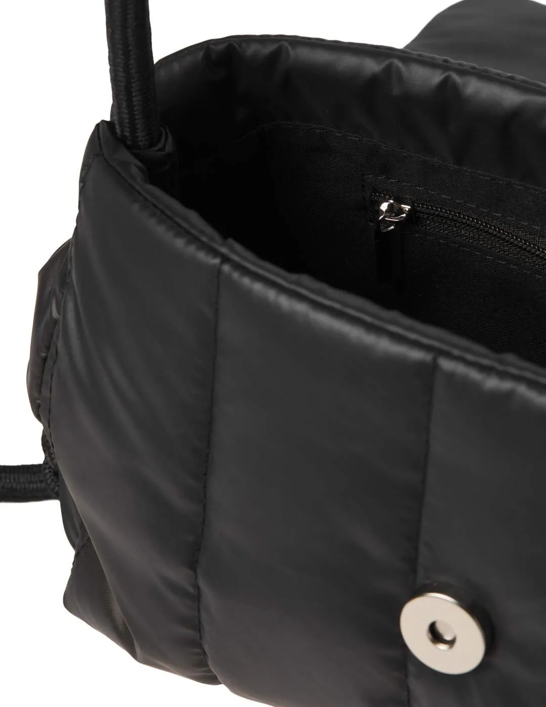Bolso JJXX Santafe negro guateado con solapa para mujer