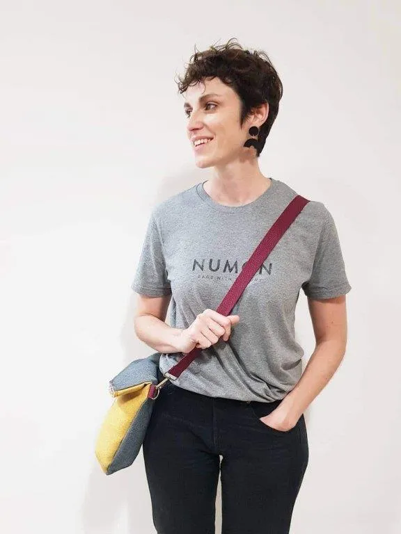 Bolso Mediano tapicería reciclada estampado