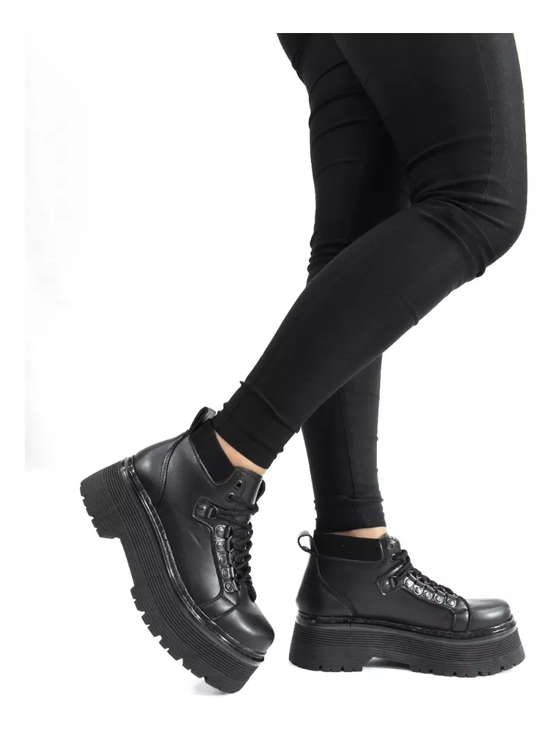 Borcego Mujer Plataforma Liviana Lorena Ba Estilo Martens 4