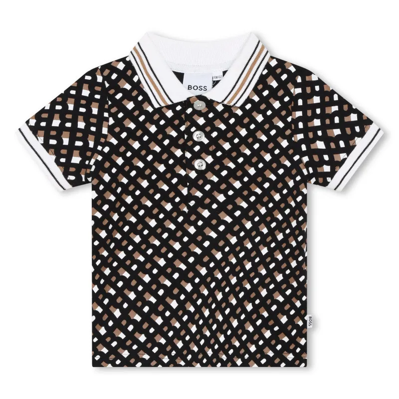 BOSS Polo de manga corta estampado