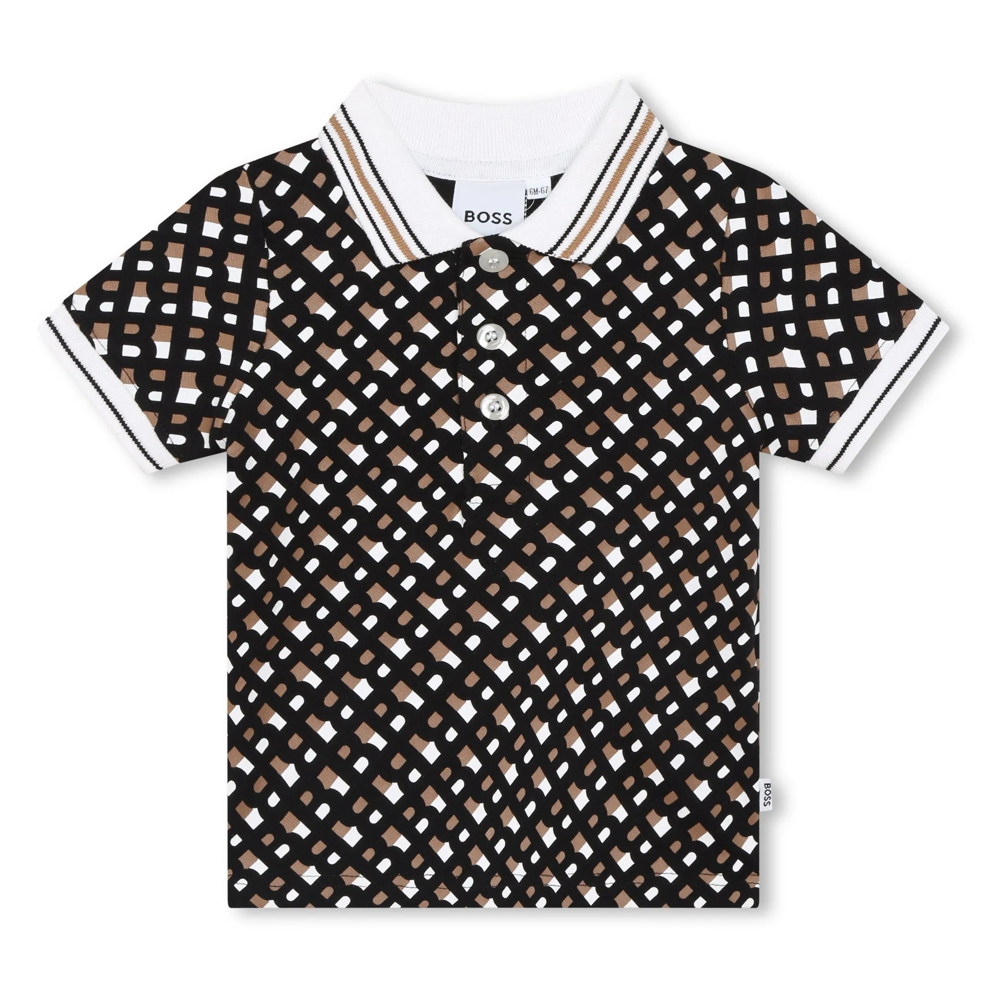 BOSS Polo de manga corta estampado