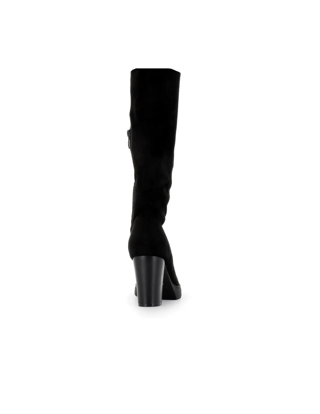 Bota alta licra negra con plataforma para mujer HISPAFLEX