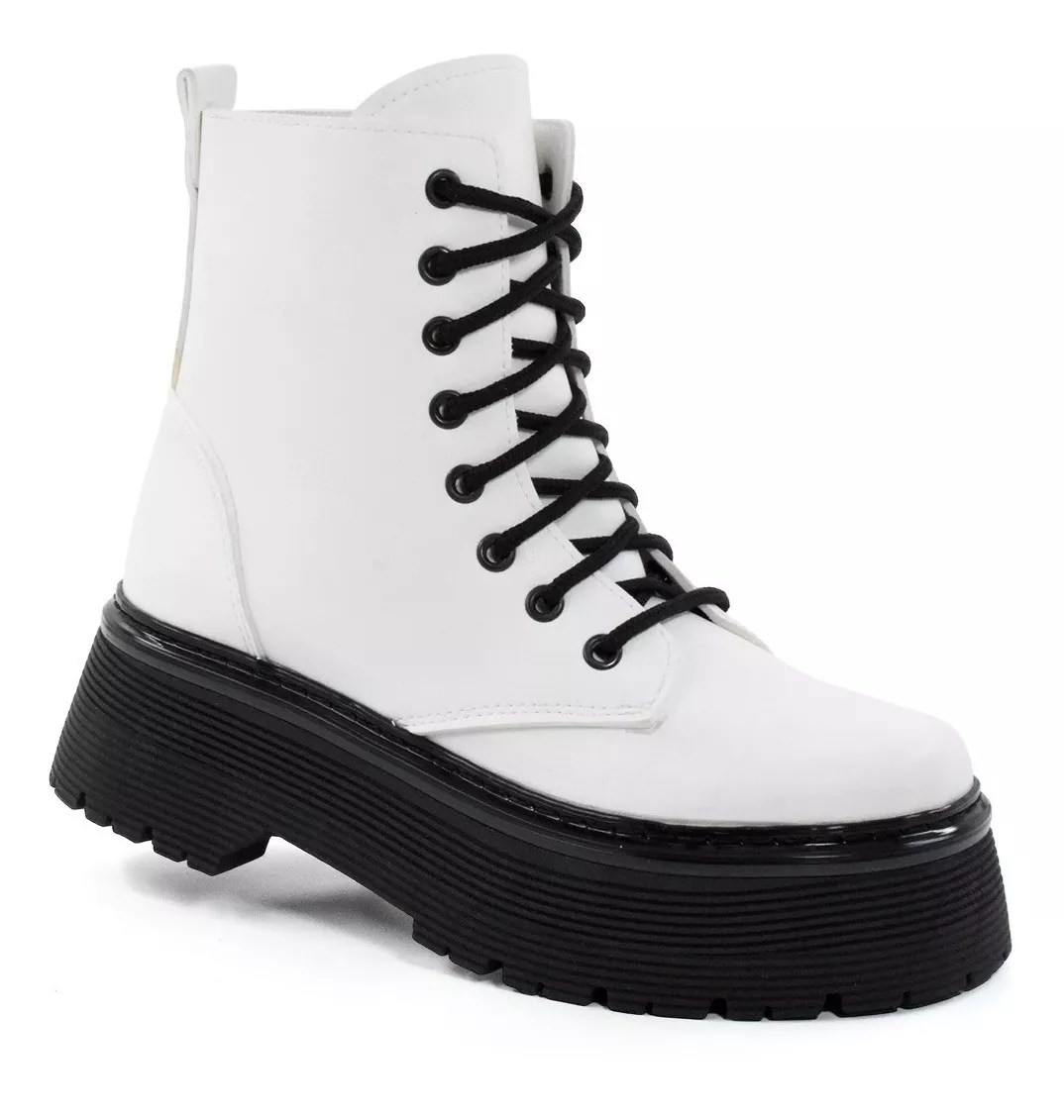 Bota Borcego Mujer Borceguí Caña Media Lorena Estilo Marten1