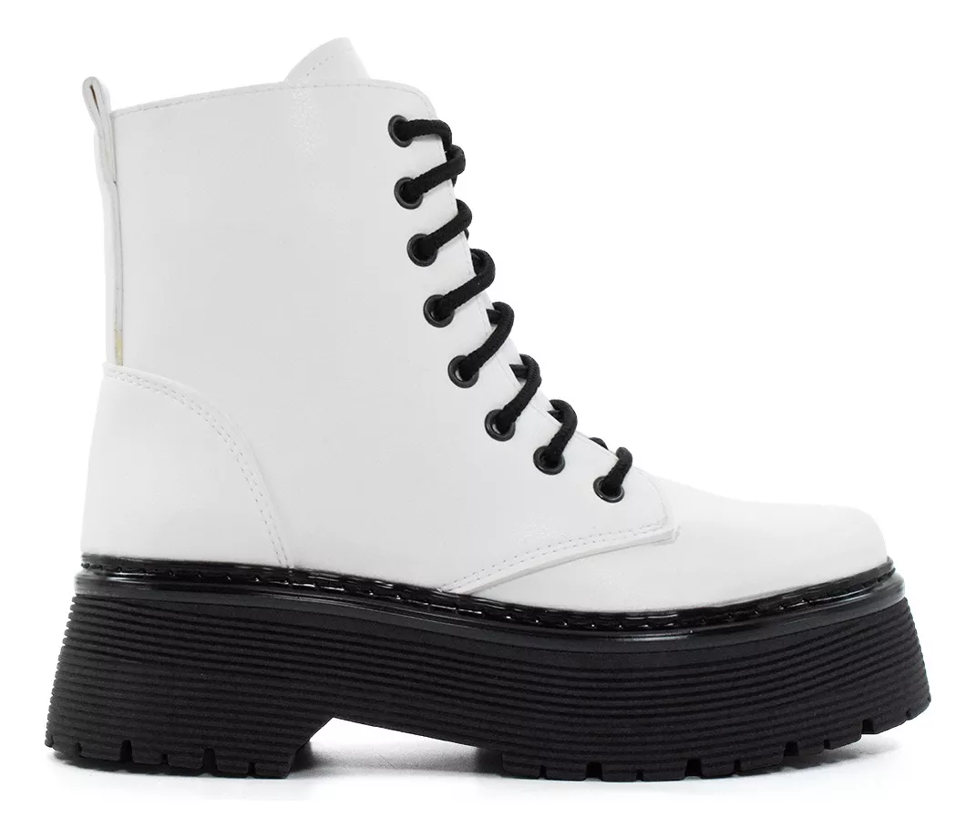 Bota Borcego Mujer Borceguí Caña Media Lorena Estilo Marten1