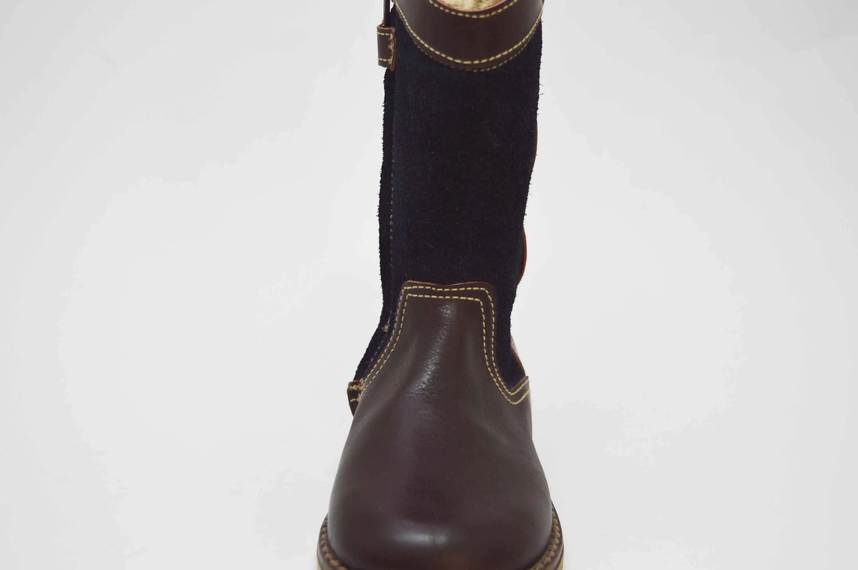 Bota campera combinada con serraje