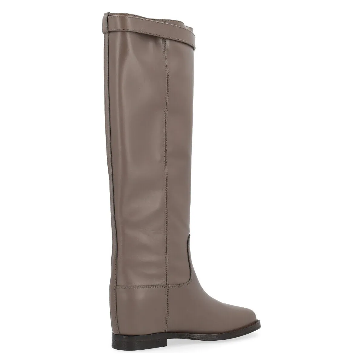 Bota  topo con candado plateado