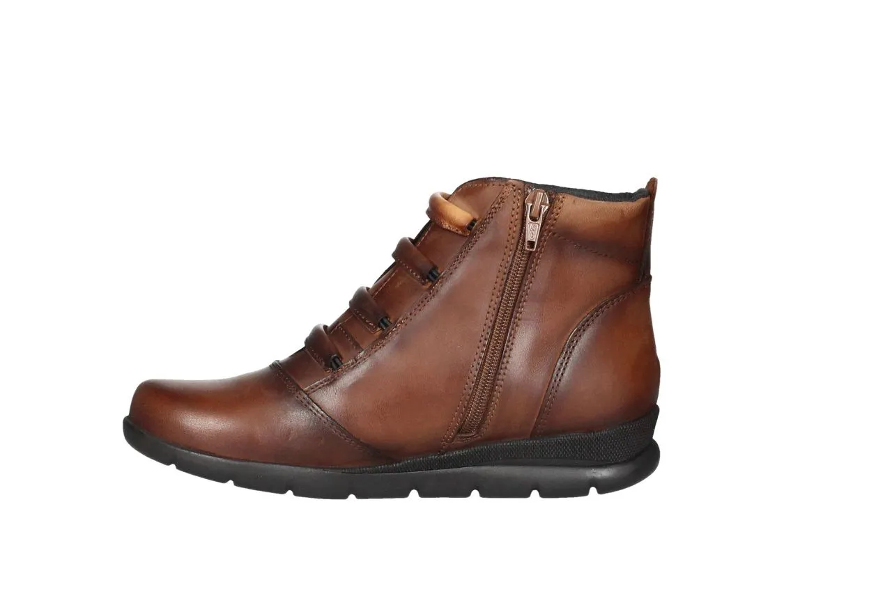 Botin Cremallera Piel Cuero 4 Tiras Empeine Con Botones Metal