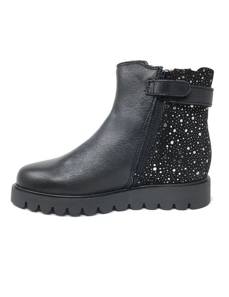 botin napa negro con cremallera