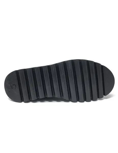 botin napa negro con cremallera