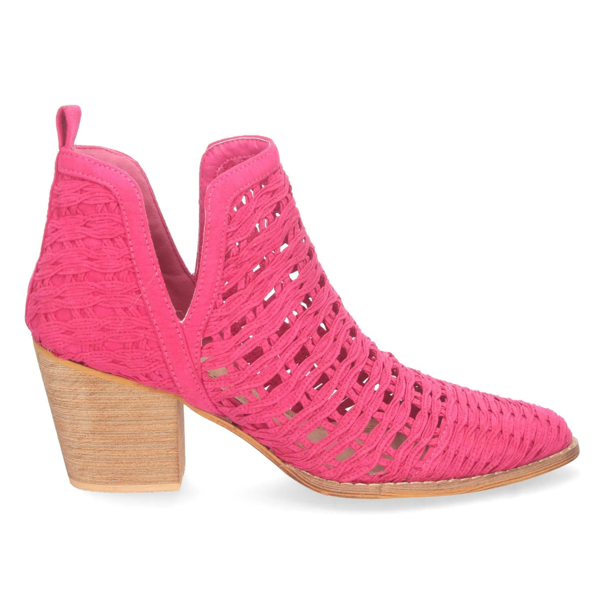 BOTINES ESTILO CALADO MUJER COLOR FUCSIA YZ2171