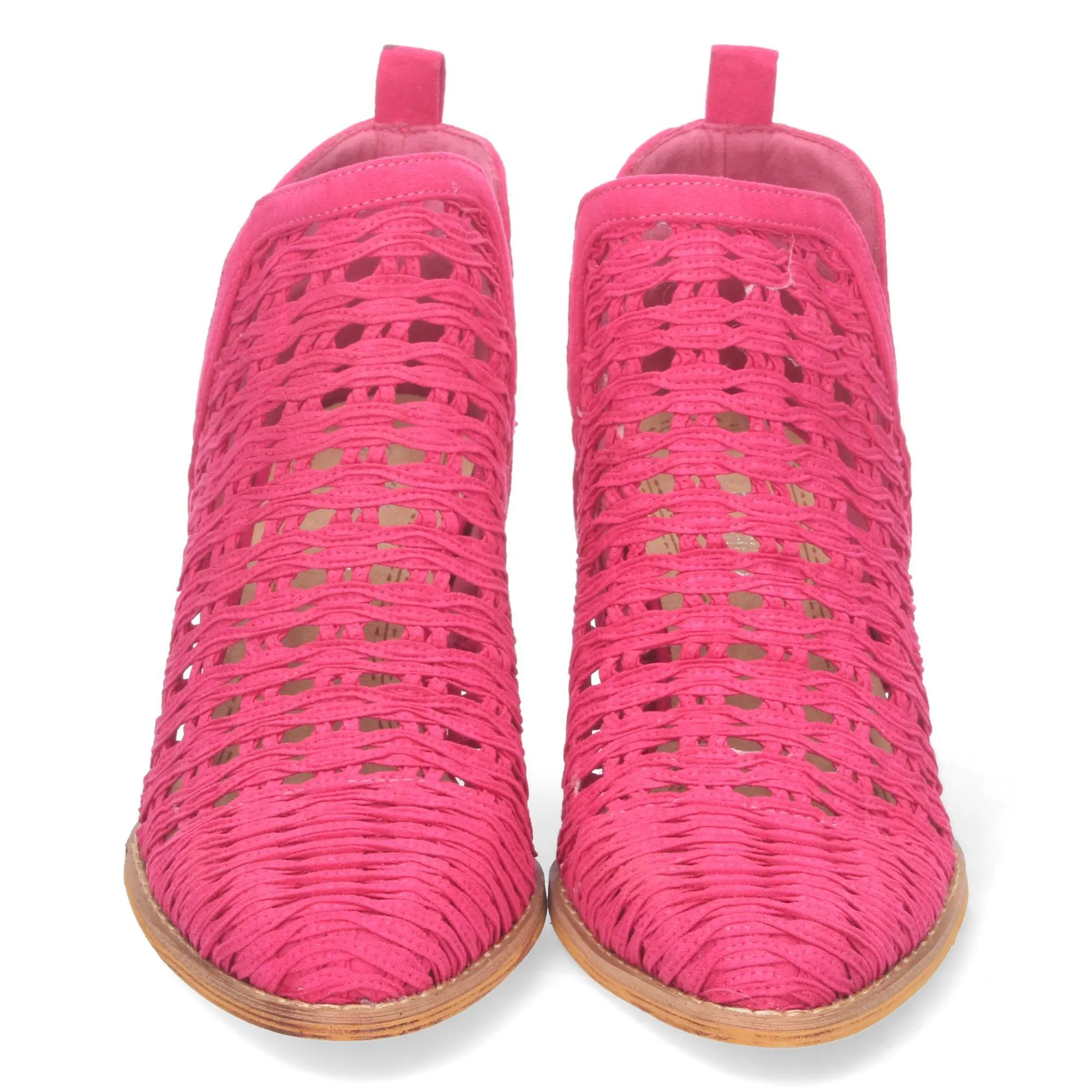 BOTINES ESTILO CALADO MUJER COLOR FUCSIA YZ2171