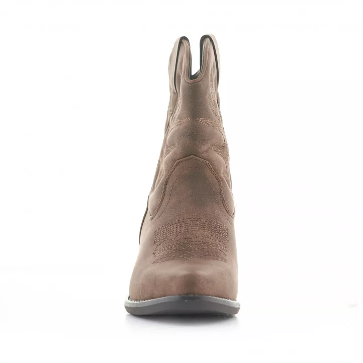 Botines tacón Owel marrones estilo cowboy de caña baja
