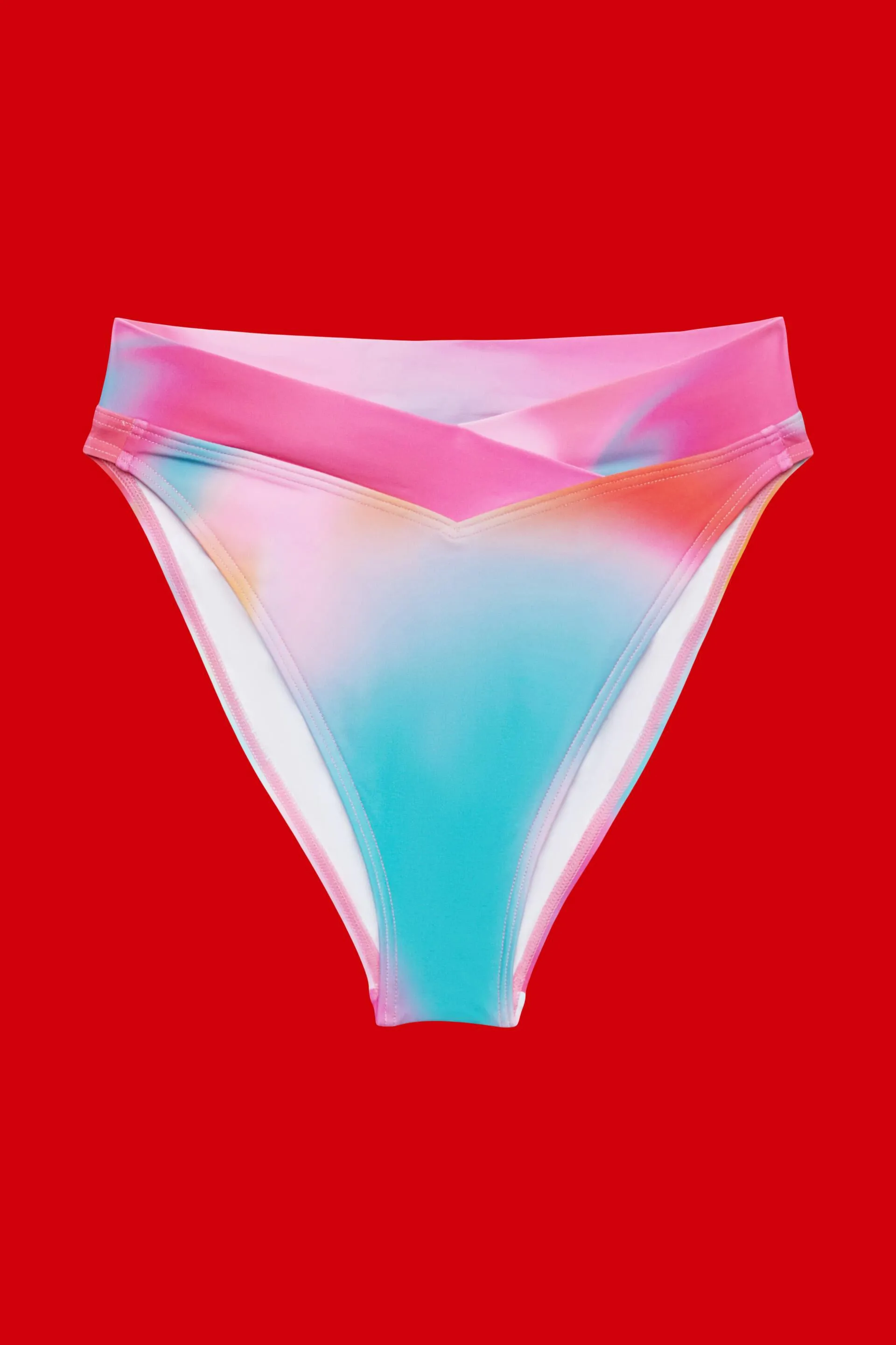 Braguita de bikini de cintura media y estilo tie dye